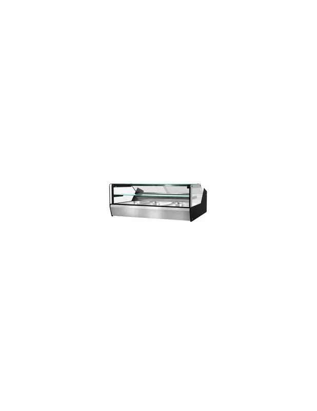 Vitrine chauffante à poser avec une étagère L 1000 mm 3 bacs GN 1/1 Pas Cher