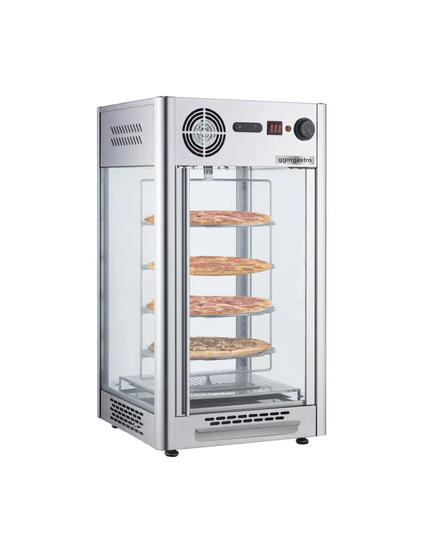 Acheter En Ligne Vitrine chauffante inox 4 niveaux rotatifs 108 litres - 108 L