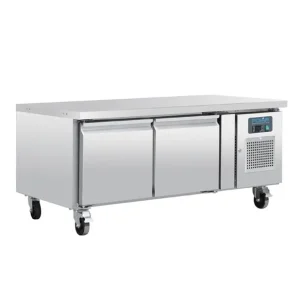 Vente Directe Soubassement réfrigéré 2 portes GN 1/1 Série U | 1360x700x650 mm | Polar - DA462