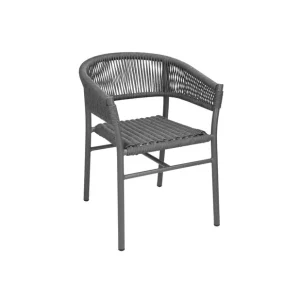 Paiement Sécurisé Fauteuils en corde grise tressée Florence (lot de 2) | Bolero - FU533