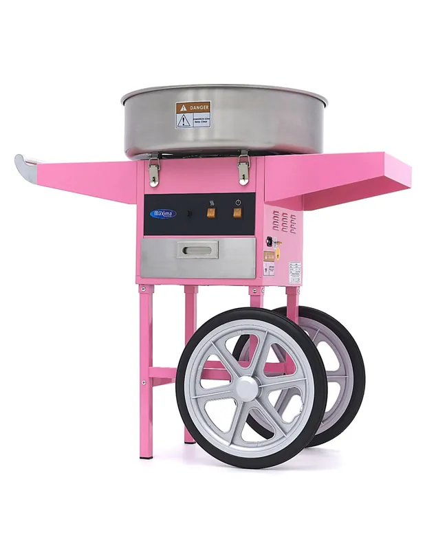 Machine à barbe à papa - Ø 52cm - Rose - avec chariot | Maxima - 09506002 Commande En Gros