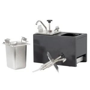 Pompe à sauce froide double 2 bacs GN 1/6 | Casselin - CPSF2 Meilleur Prix