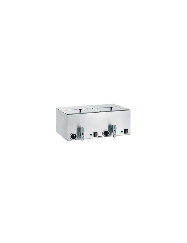 Chauffe-saucisses bain marie 2 bacs | Bartscher - A120466 Jusqu’à Épuisement Des Stocks
