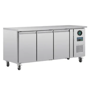 Table réfrigérée négative centrale GN 1/1 profondeur 700 - 3 portes - Série U | Polar - G600 Petit Prix