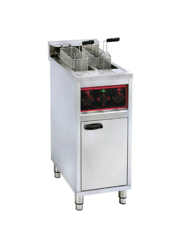 Friteuse électrique sur coffre 2 bacs - 10 + 10 litres | Sofraca - 92224C Original