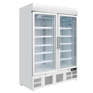Vitrine réfrigérée négative deux portes avec bandeau lumineux Série G 920L | Polar - GH507 Prix Cassé