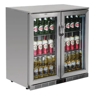 Soldes Arrière-bar deux portes pivotantes Série G inox 208L | Polar - GL008