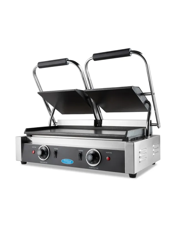 Must-Have Grill contact - lisse - plaque de gril double - 2 x 22 cm | Maxima - 09300437