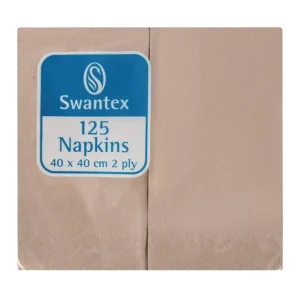 Offre Du Jour Serviettes kraft déjeuner recyclées 400mm 2 plis pliage 1/8 (lot de 2000) | Swantex - DB484