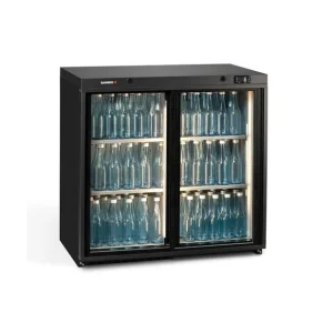 Arrière-bar 2 portes coulissantes vitrées 215L - H 840mm | Gamko - LG3/250SD Livraison Gratuite