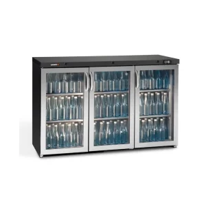 Arrière-bar 3 portes battantes vitrées 333L - H 840mm | Gamko - LG3/315GCS Pas Cher