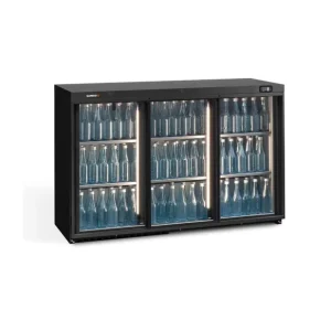 Arrière-bar 3 portes coulissantes vitrées 333L - H 840mm | Gamko - LG3/315SD Meilleure Qualité