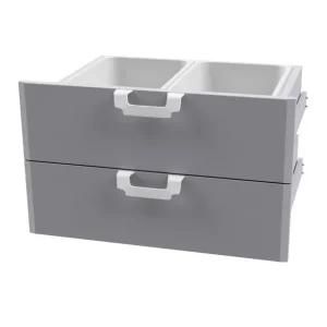 Bon Plan Tiroirs pour meuble L 800 mm avec 4 bacs plastique - Série 700 | Lotus - C-78/98