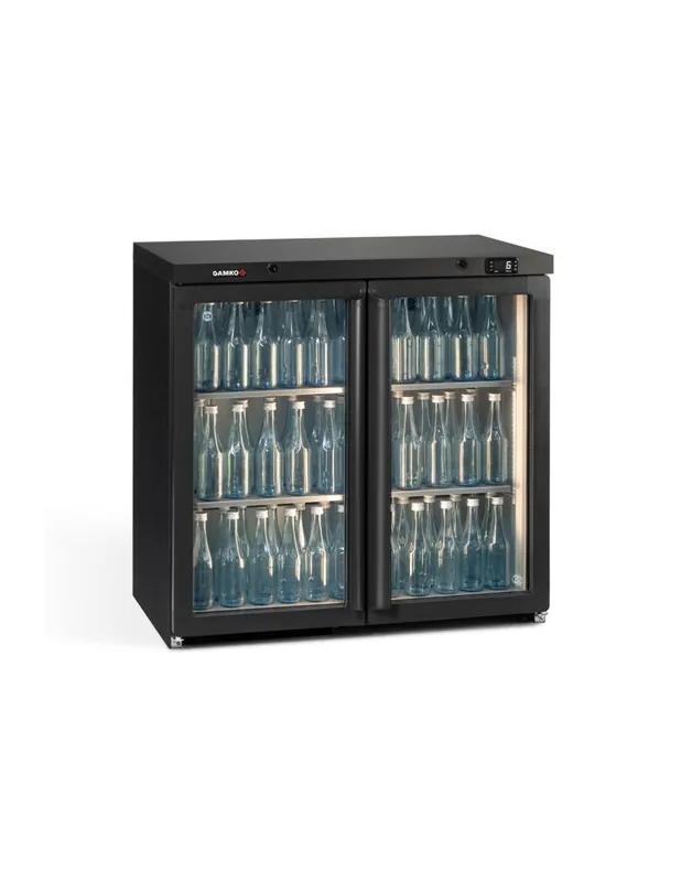 Arrière-bar 2 portes battantes vitrées 215L - H 900mm | Gamko - MG3/250G Nouveauté