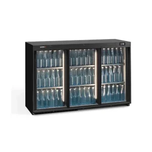 Arrière-bar 3 portes coulissantes vitrées 326L - H 900mm | Gamko - MG3/315SD Achat Immédiat