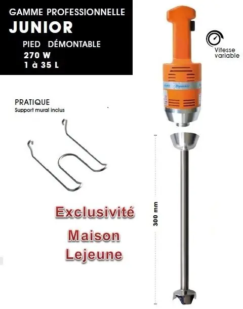 Mixer Junior XL30 Pied démontable - Fouet juni Petit Prix