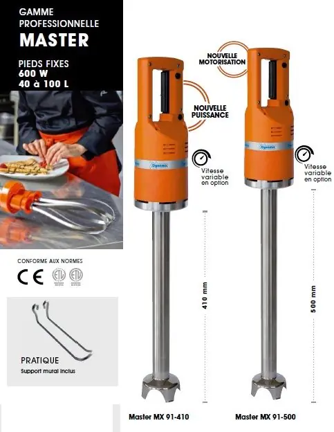 Mixer MASTER MX91 MONOBLOC - Mixer MX91 - pied 40cm Meilleure Vente