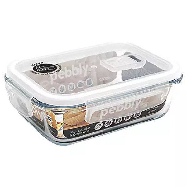 Affaire À Saisir Boîte Hermétique Rectangulaire en Verre Pebbly 650 ml