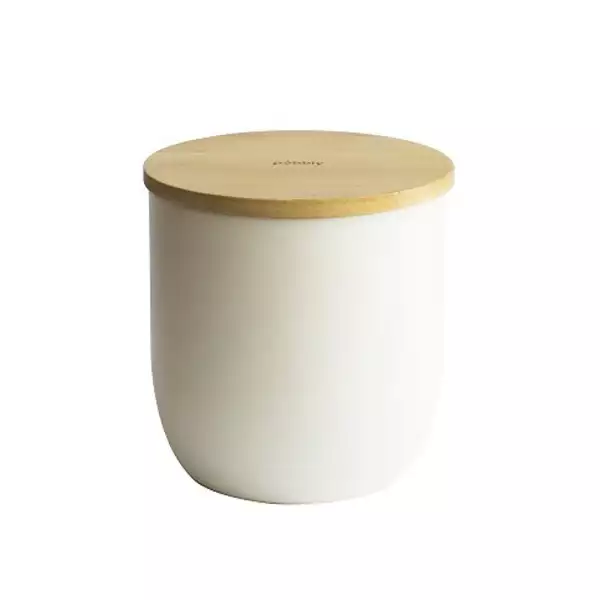 Acheter En Ligne Boîte de conservation Opaque Métal et Bambou Pebbly