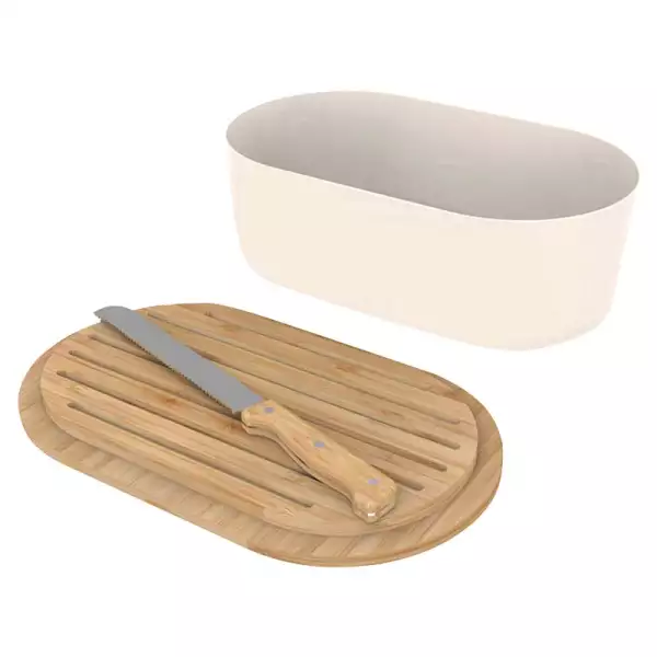 Prix Cassé Boîte à pain avec Couteau et sac Pebbly