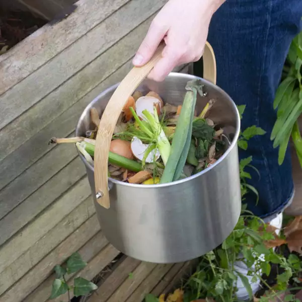 Seau à Compost Inox Pebbly Commande En Gros