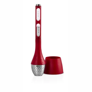 Haute Qualité Passoire à Thé AdHoc Santea avec Sablier Rouge Foncé 21,5 cm