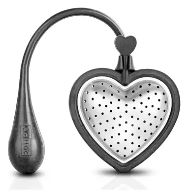 Acheter En Ligne Passoire à thé adHoc Coeur Suspendu Noir Acier Inoxydable
