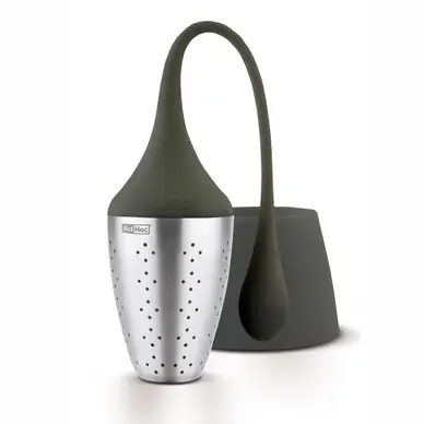 Achat Immédiat Passoire à Thé Adhoc avec Support XL Noir Acier Inoxydable