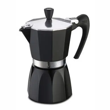 Livraison Mondiale Cafetière Italienne G.A.T Fashion Noire 6 Tasses Inductie