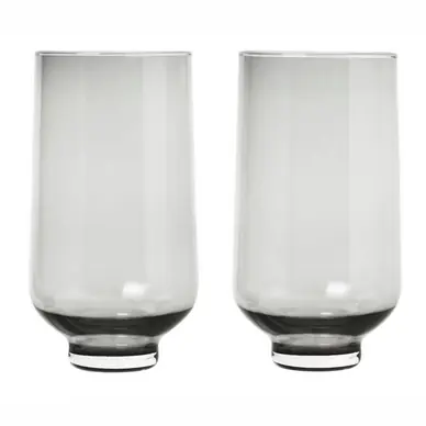 Tendance Verre Tumbler Blomus Flow Smoke 7,5 cm (Set de 2)