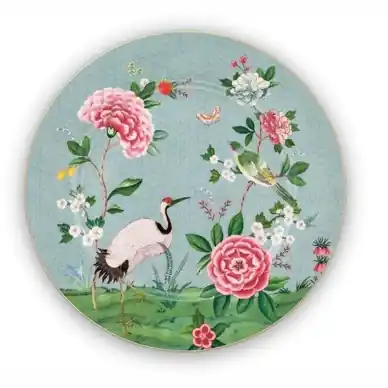 Certifié Assiette Présentation PiP Studio Blushing Birds Blue (32 cm)