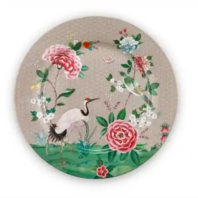 Assiette Présentation PiP Studio Blushing Birds Khaki (32 cm) Édition Limitée