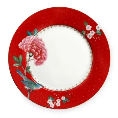 Assiette de Petit-Déjeuner PiP Studio Blushing Birds Red (21 cm) Livraison Express
