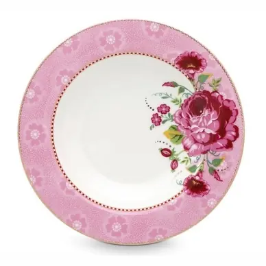 Assiette à Soupe PiP Studio Floral Pink (21,5 cm) Offre Spéciale