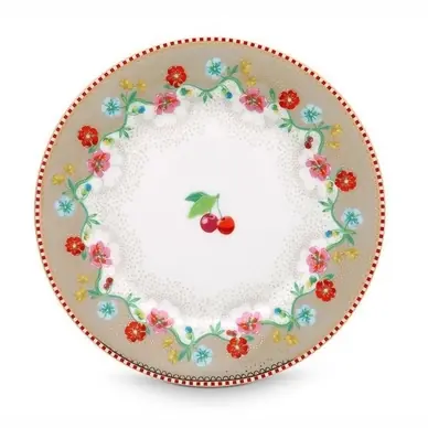 Assiette à Dessert PiP Studio Floral Kaki (17 cm) Bon Plan