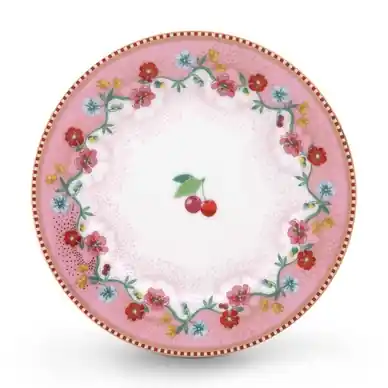 Meilleur Prix Assiette à Gâteaux PiP Studio Floral Pink (17 cm)