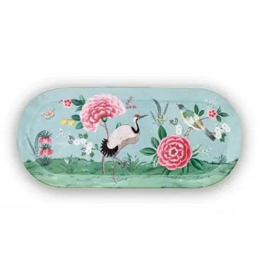 Prix Cassé Plat à Cake PiP Studio Bloushing Birds Blue (33,3 x 15,5 cm)