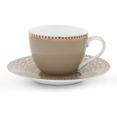 Quantité Limitée Tasse à Espresso PiP Studio Floral Khaki (120 ml)