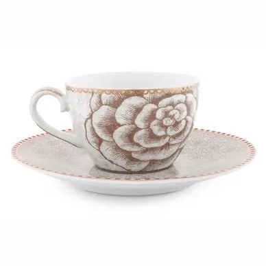 Tasse à Espresso PiP Studio Spring to Life Off white (120 ml) Meilleure Vente