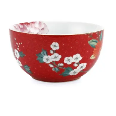 Original Bol Pip Studio Blushing Birds Red 12 cm (Lot de 6)