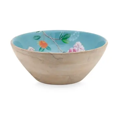Nouvelle Collection Saladier Pip Studio Blushing Birds Wood Enamelled Blue 28 cm