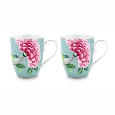 Affaire À Saisir Tasse Pip Studio Blushing Birds Blue 350 ml (Lot de 2)