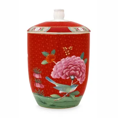 Livraison Mondiale Pot de Stockage Pip Studio Blushing Birds Red 1,5L