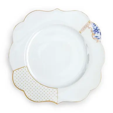 Bon Marché Assiette Pip Studio Royal White Gold 28 cm (Lot de 6)
