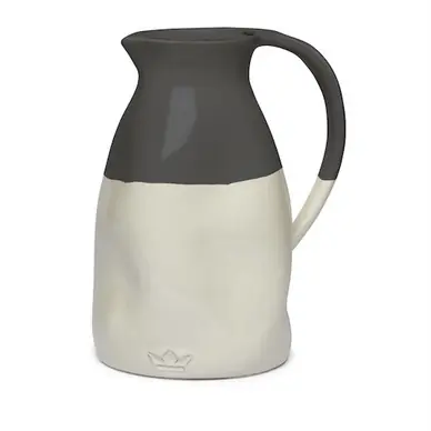 Top Vente Carafe Dutchdeluxes Dented Jug Céramique White Anthracite