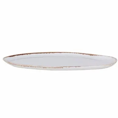 Authentique Assiette Porland Pure Seasons Beige Ovale 31 cm (2-pièces)