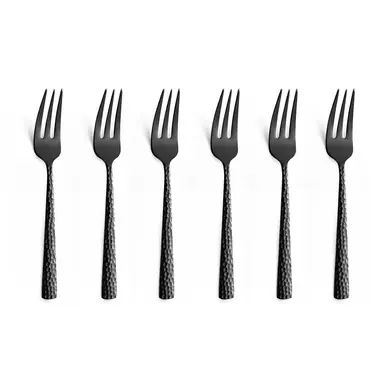 Nouveauté Fourchettes à Dessert Amefa Felicity Hammered Black (Lot de 6)
