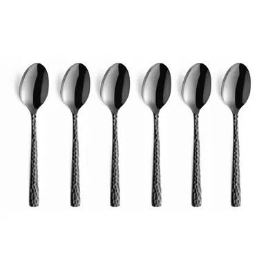 Cuillères à Café Amefa Felicity Hammered Black (Lot de 6) Solde