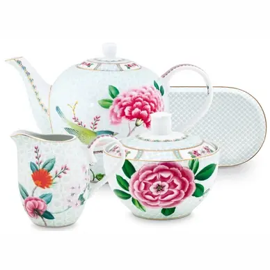 Dernier Modèle Service à Thé Pip Studio Blushing Birds White (Set 4)