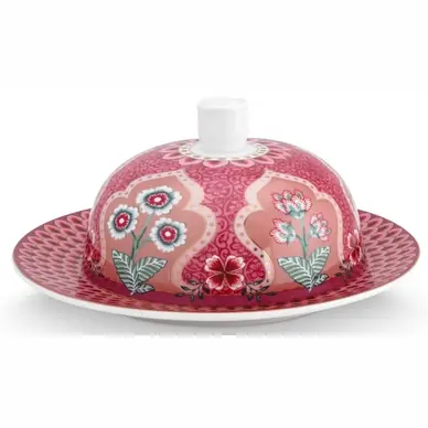Beurrier Pip Studio Flower Festival Deco Dark Pink 17 x 8 cm Prix Choc
